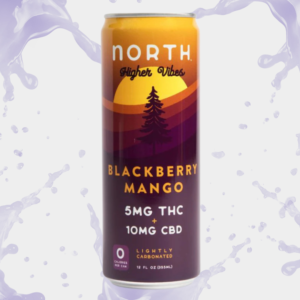 <b>NORTH</b> • Higher Vibes Blackberry Mango THC Seltzer - Image 2