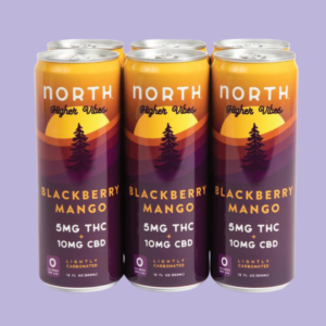 <b>NORTH</b> • Higher Vibes Blackberry Mango THC Seltzer - Image 4