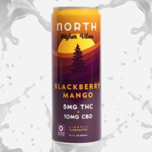 <b>NORTH</b> • Higher Vibes Blackberry Mango THC Seltzer