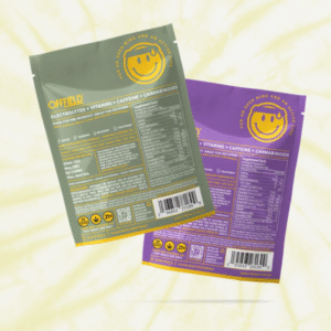 Offfield Enhanced Energy Gummies supplement facts, product descriptions, ingredients, and more on the back of their packaging.