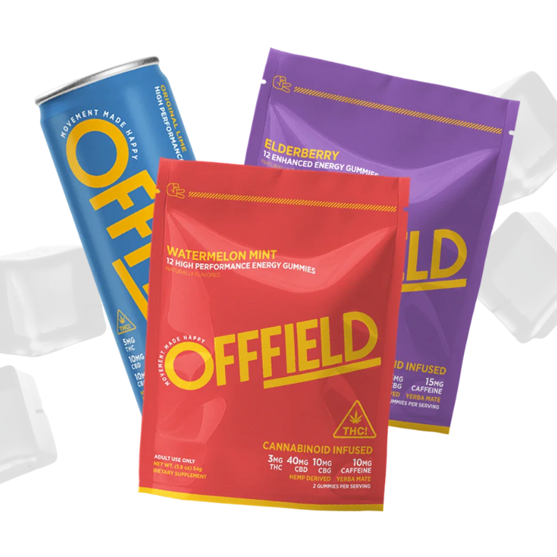 The Tribundle by Offfield contains their High Performance Sports Drink, High Performance Energy Gummies, and Enhanced Energy Gummies. This bundle provides customers with sustainable energy and performance throughout their day.