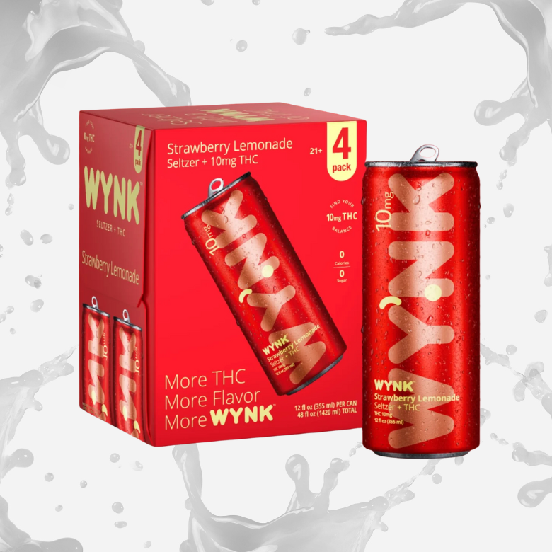 <b>Wynk</b> • Strawberry Lemonade Seltzer + THC